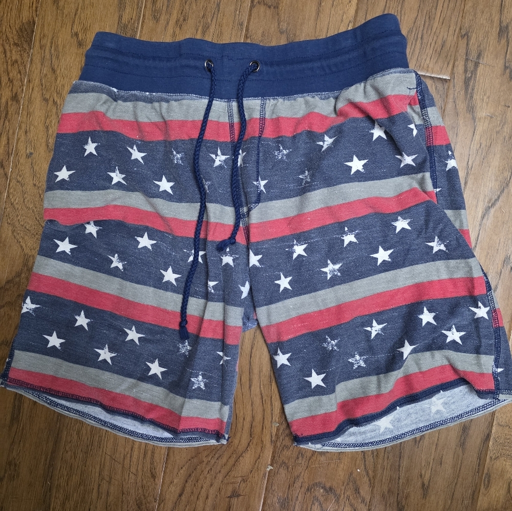 Red White and Blur Shorts Mens sz Mrd